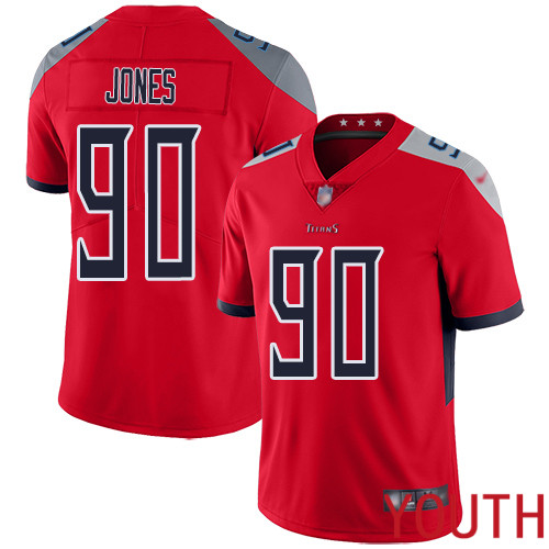 Tennessee Titans Limited Red Youth DaQuan Jones Jersey NFL Football #90 Inverted Legend